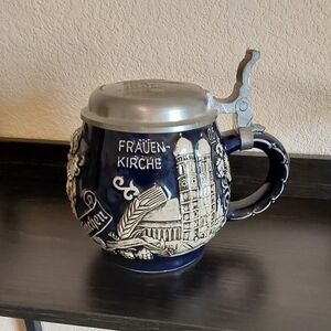 🌺 Vintage Made In Germany Beer Stein with Relief Design